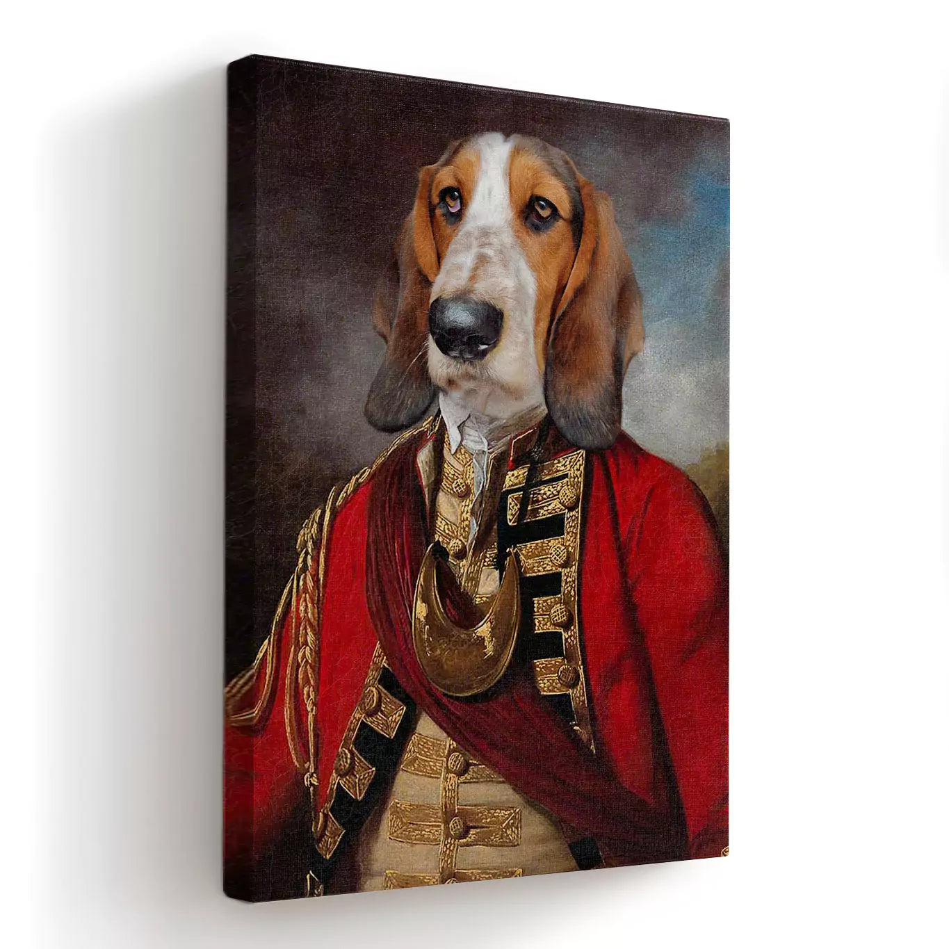 Colonel dog portrait canvas
