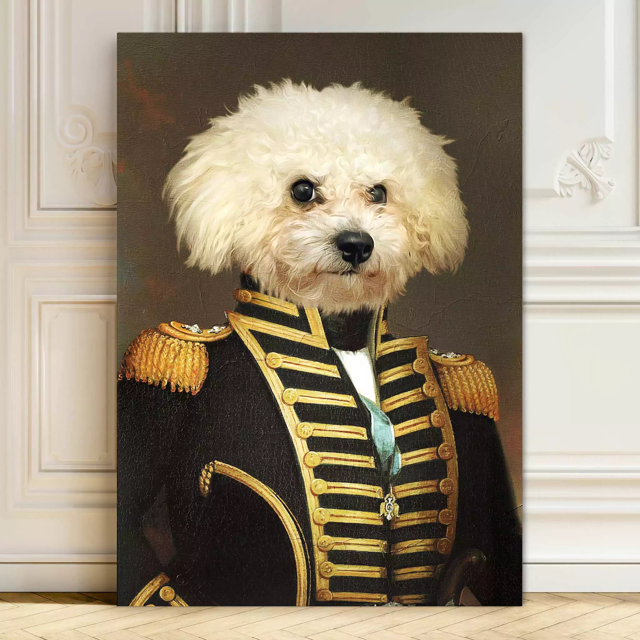 Commander - Custom Vintage Pet Portrait - Lola & Pops