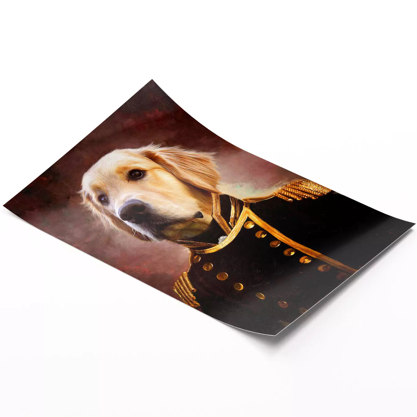 Commodore dog portrait unframed