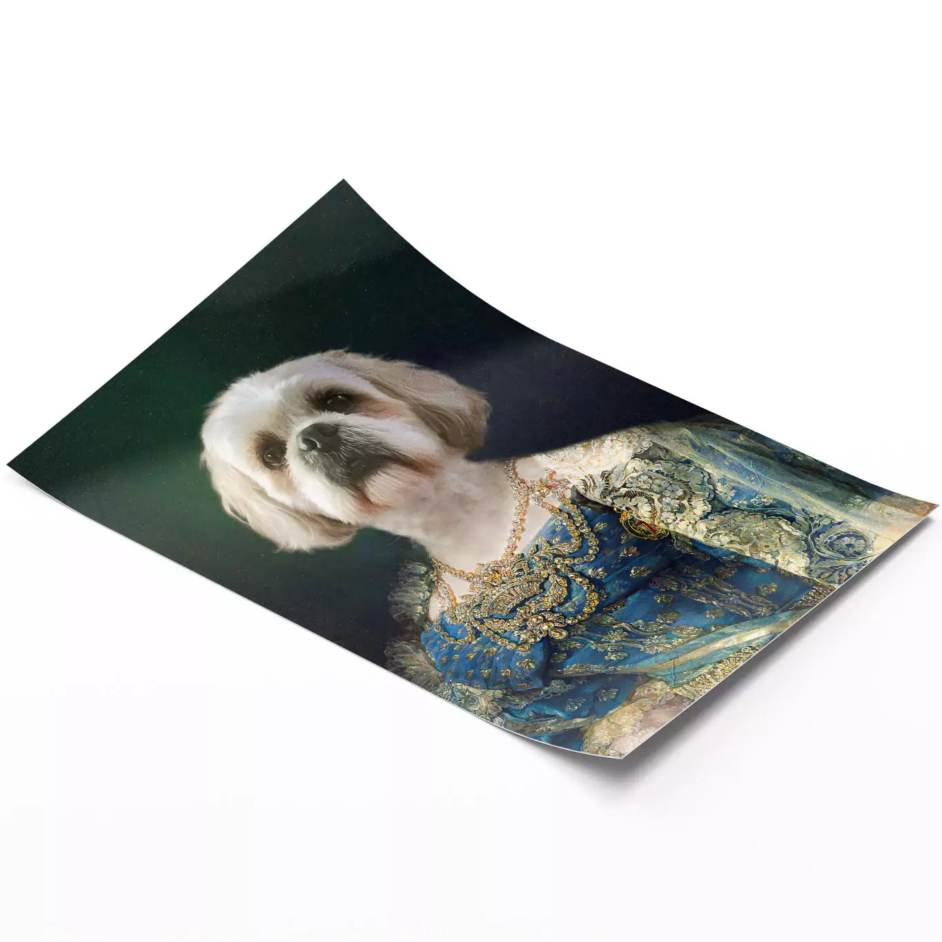 Diamond Queen dog portrait unframed
