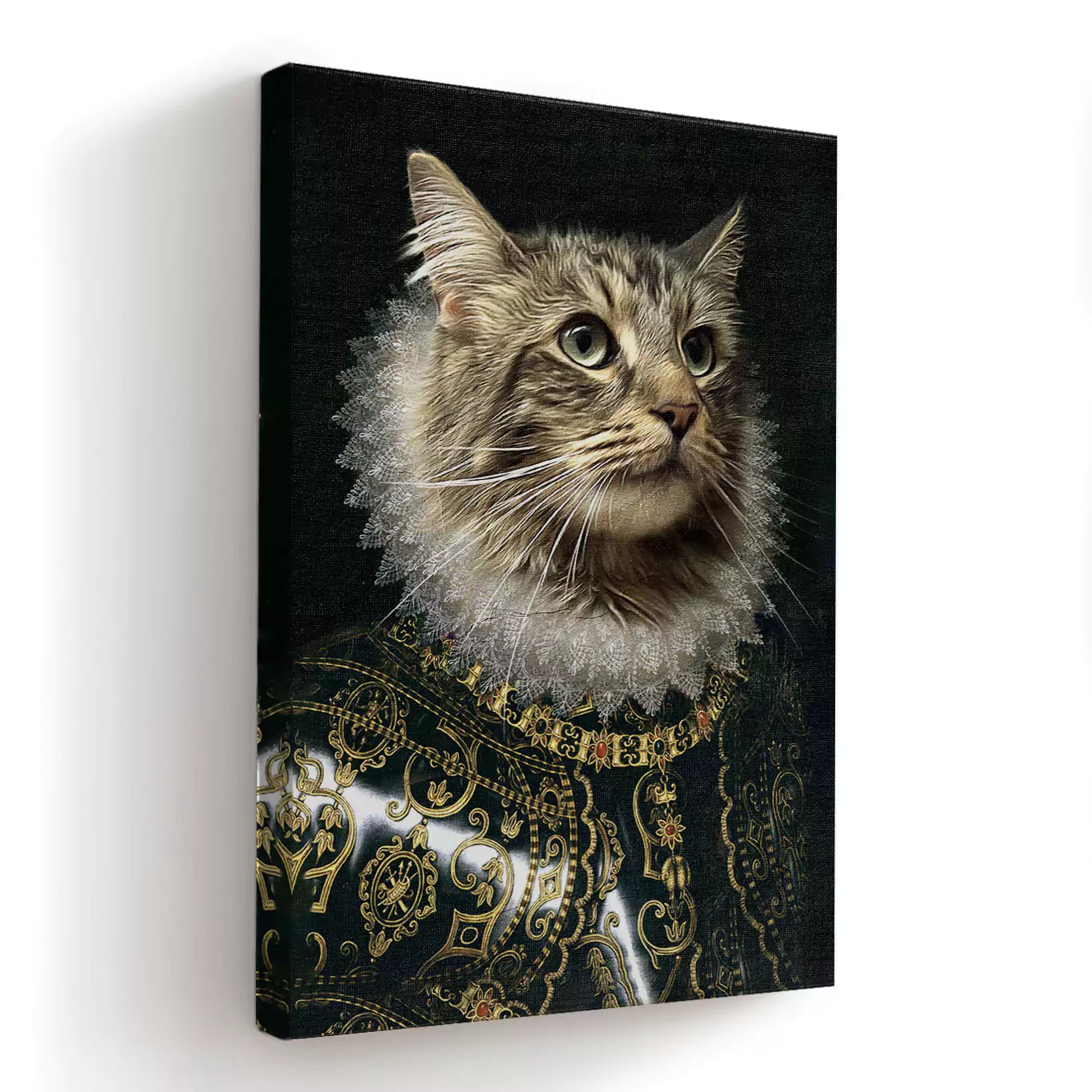 Duke cat portrait canvas