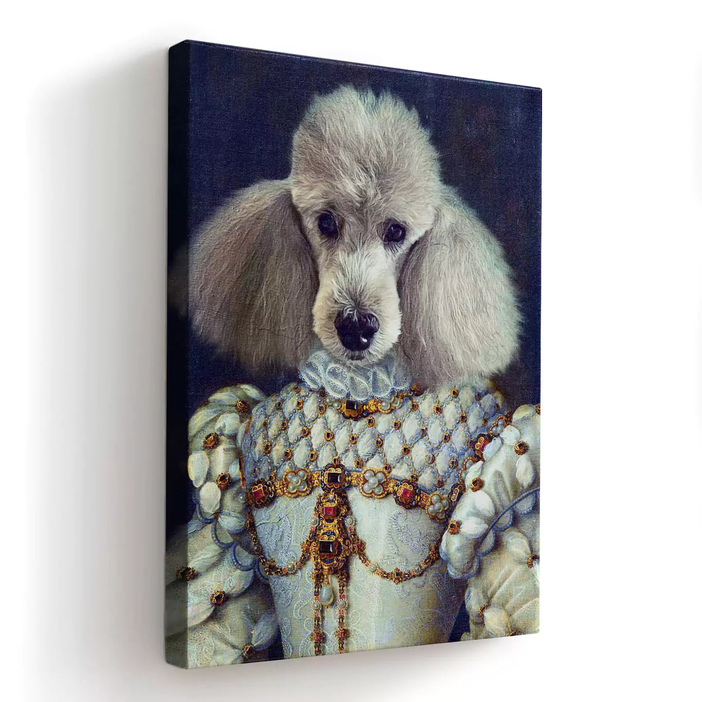 Empress dog portrait canvas