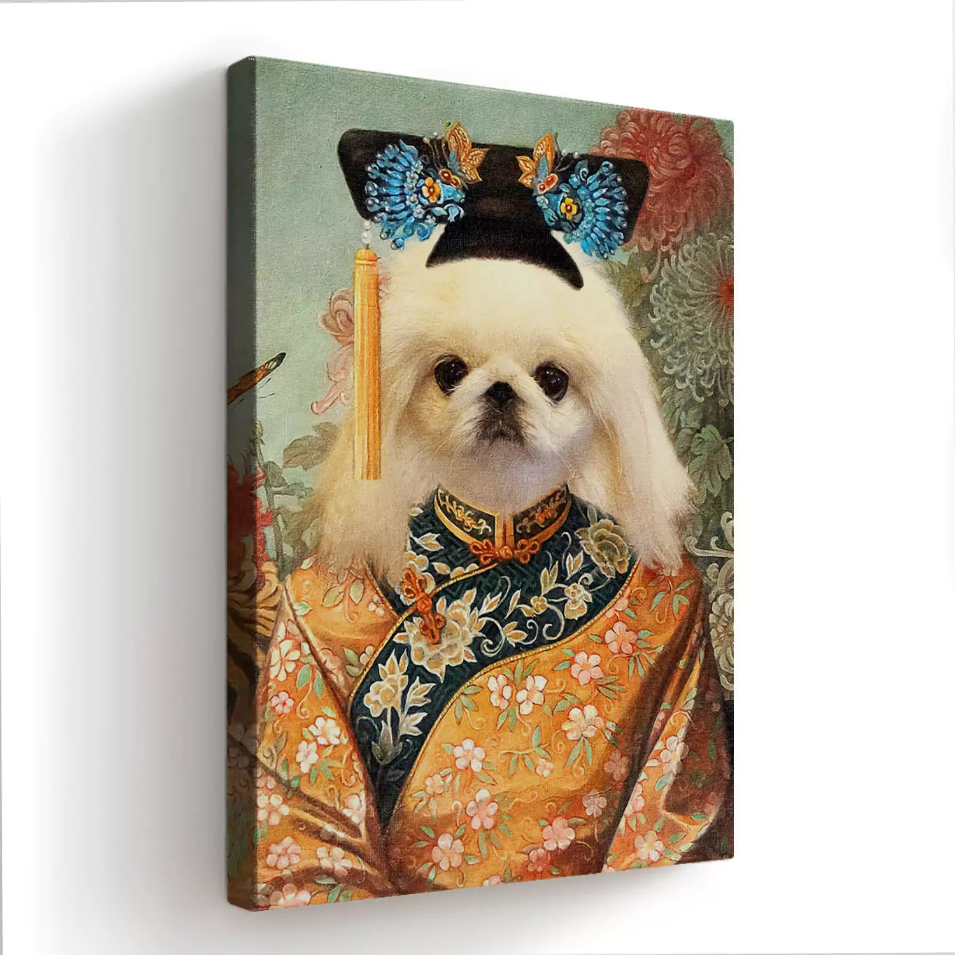 imperial princess dog portrait canvas