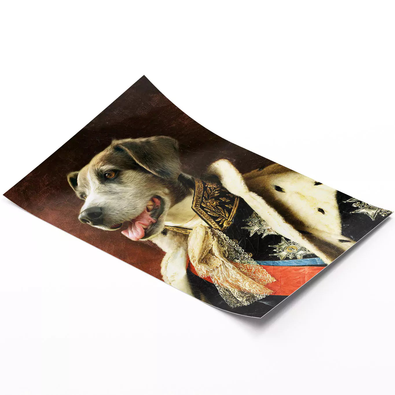 king dog portrait unframed