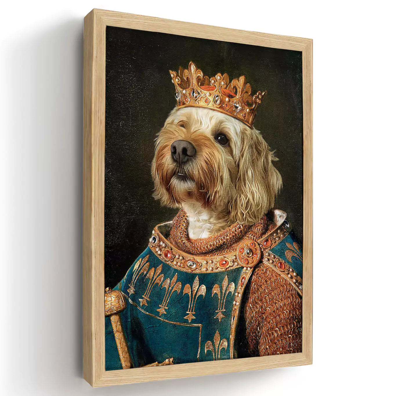 Medieval King - Custom Vintage Pet Portrait - Lola & Pops