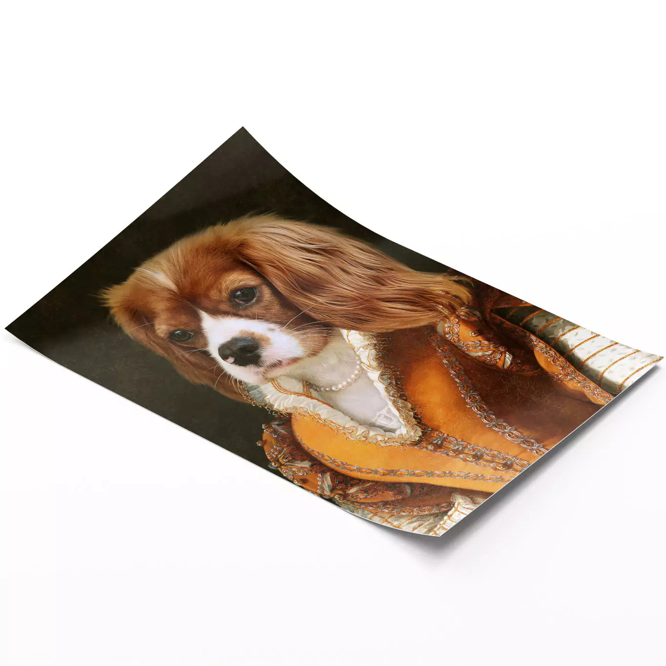 Princess in ochre dog unframed