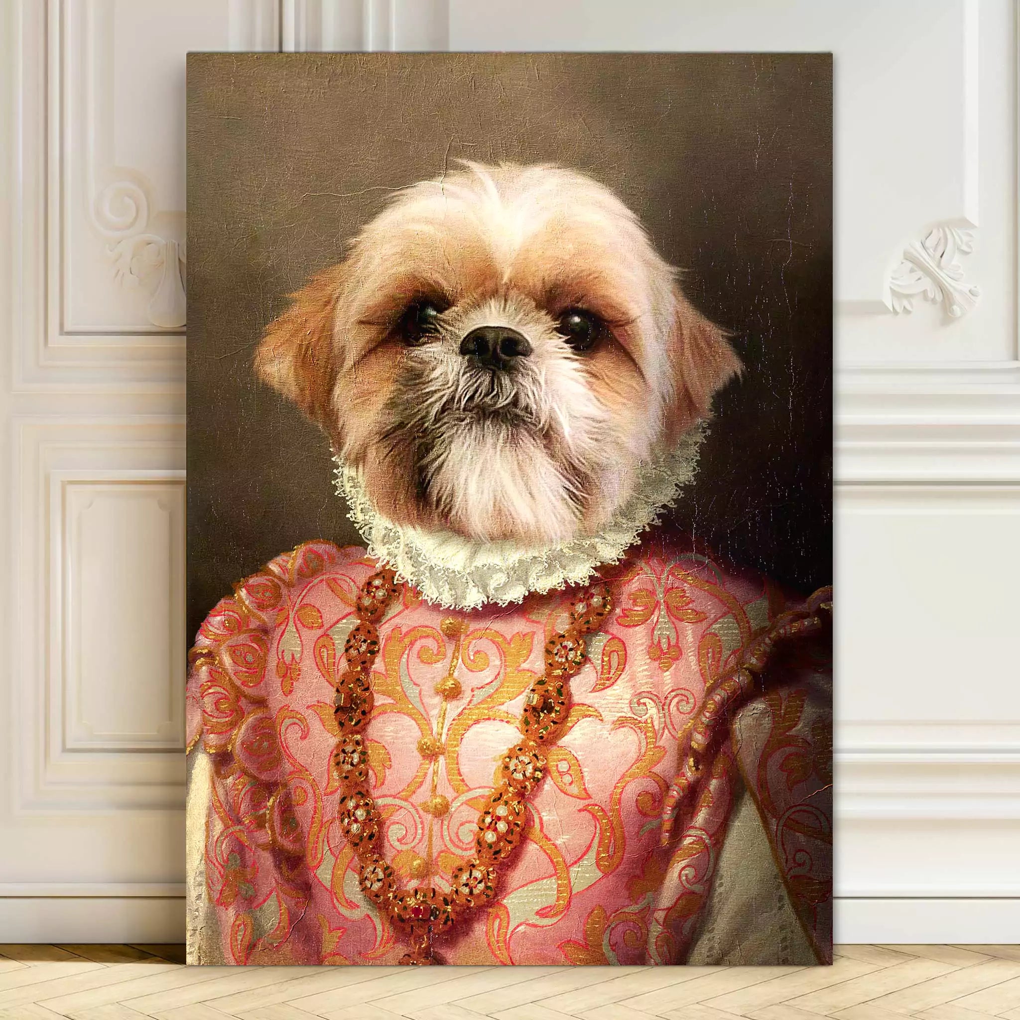 Princess in pink - Custom Vintage Pet Portrait - Lola & Pops