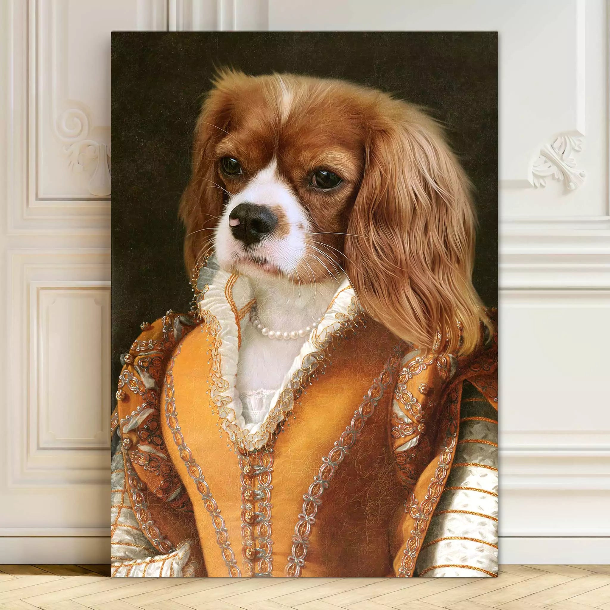 Princess in ochre - Custom Vintage Pet Portrait - Lola & Pops
