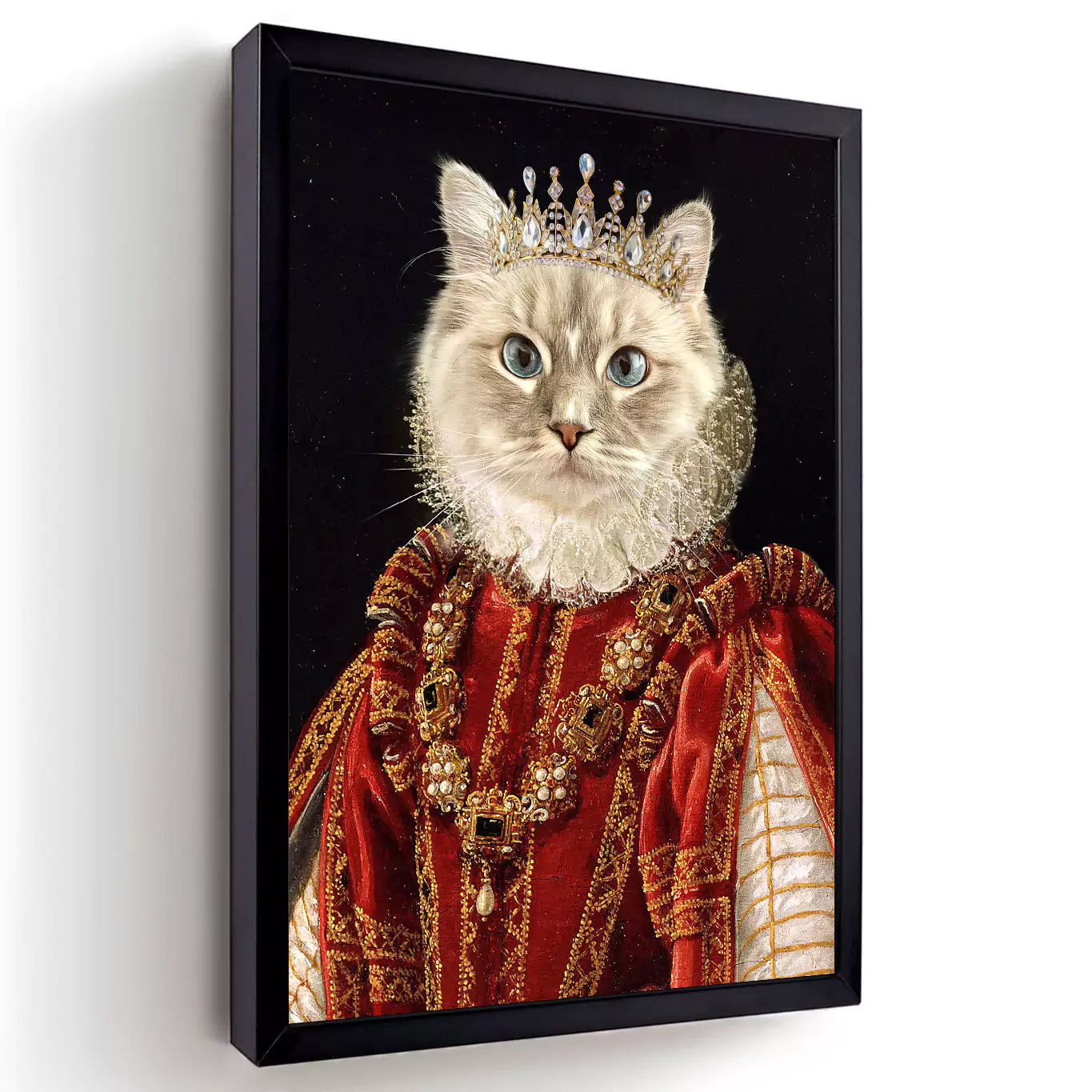 Queen in Red - Custom Vintage Pet Portrait - Lola & Pops