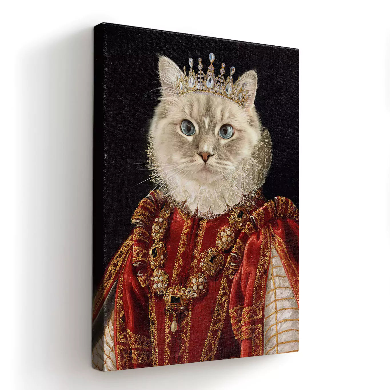 Queen in Red - Custom Vintage Pet Portrait - Lola & Pops