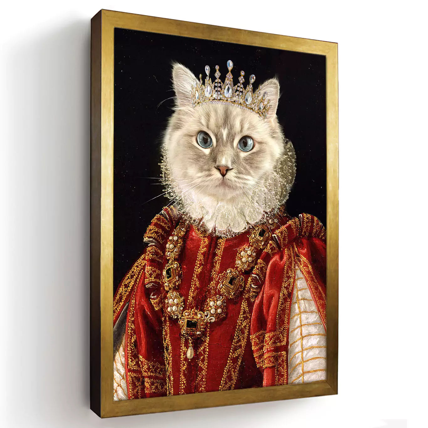 Queen in Red - Custom Vintage Pet Portrait - Lola & Pops