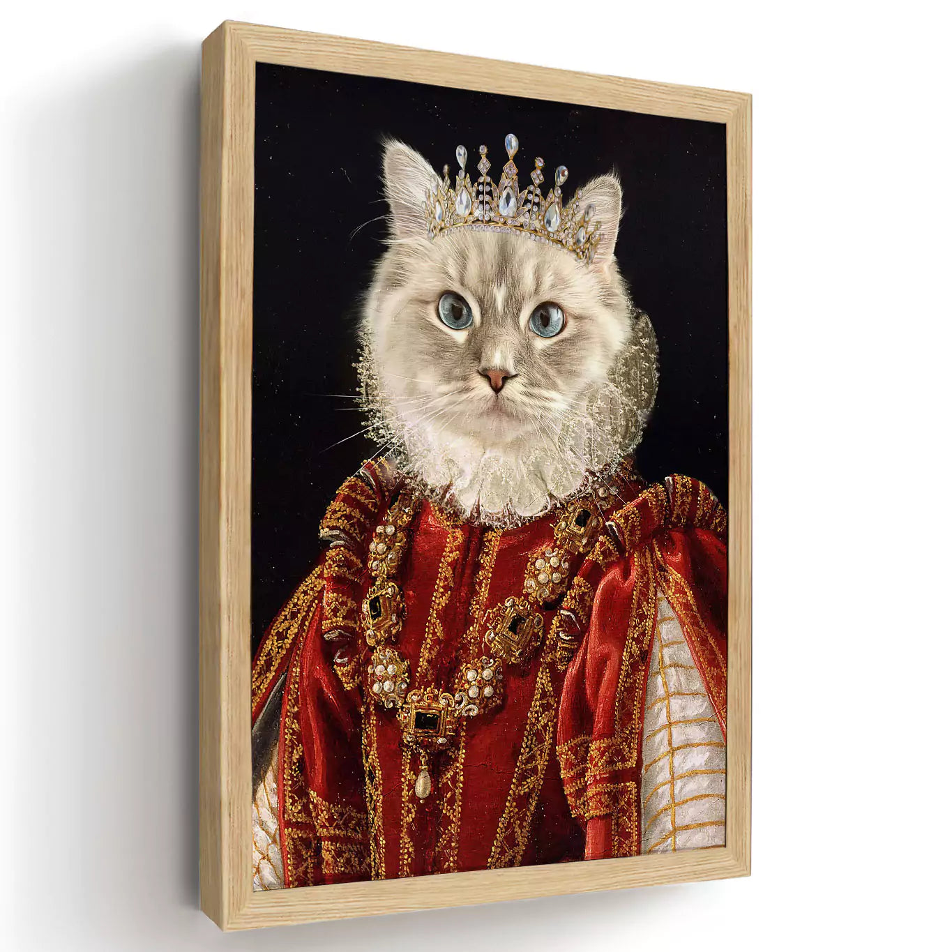 Queen in Red - Custom Vintage Pet Portrait - Lola & Pops