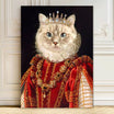 Queen in Red - Custom Vintage Pet Portrait - Lola & Pops
