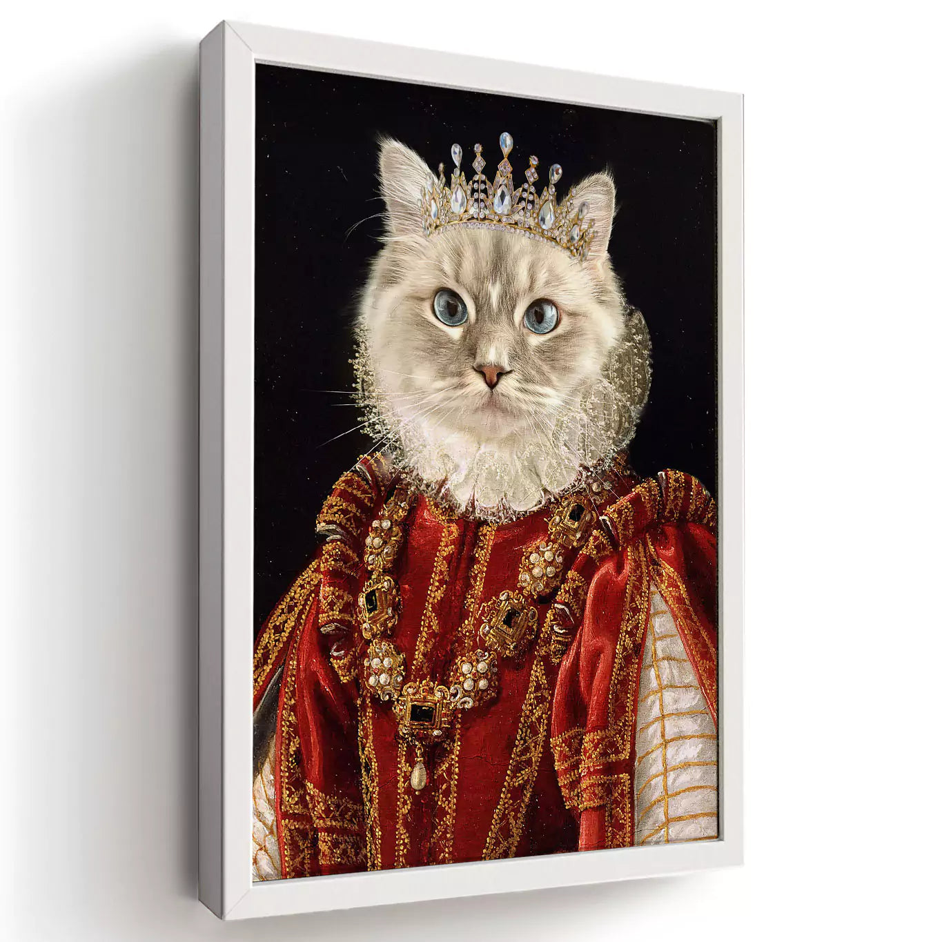 Queen in Red - Custom Vintage Pet Portrait - Lola & Pops