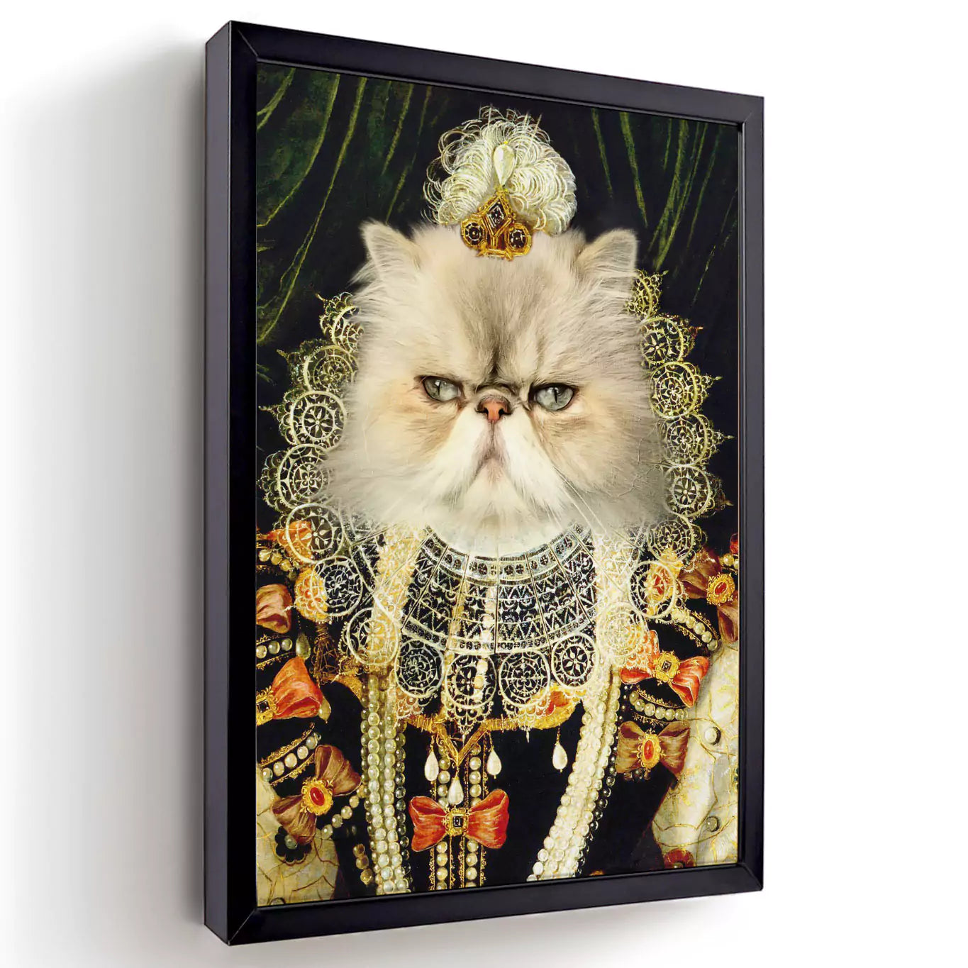 Queen Pops - Custom Vintage Pet Portrait - Lola & Pops