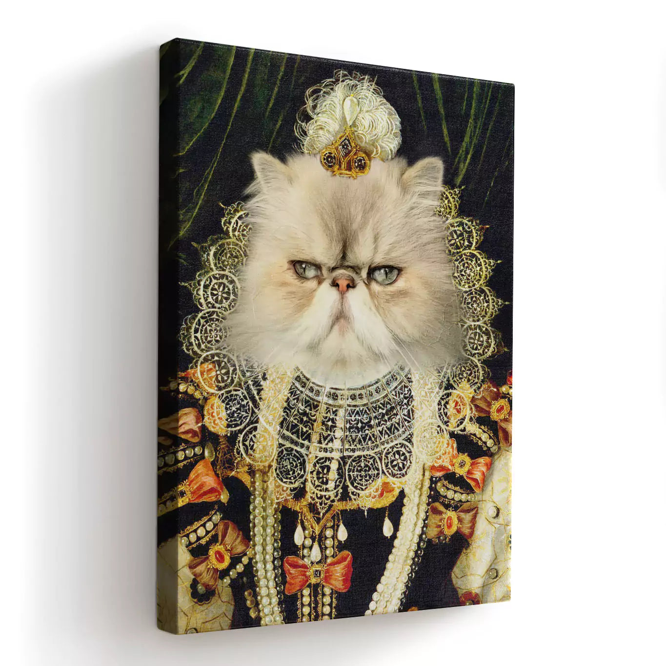 Queen Pops - Custom Vintage Pet Portrait - Lola & Pops