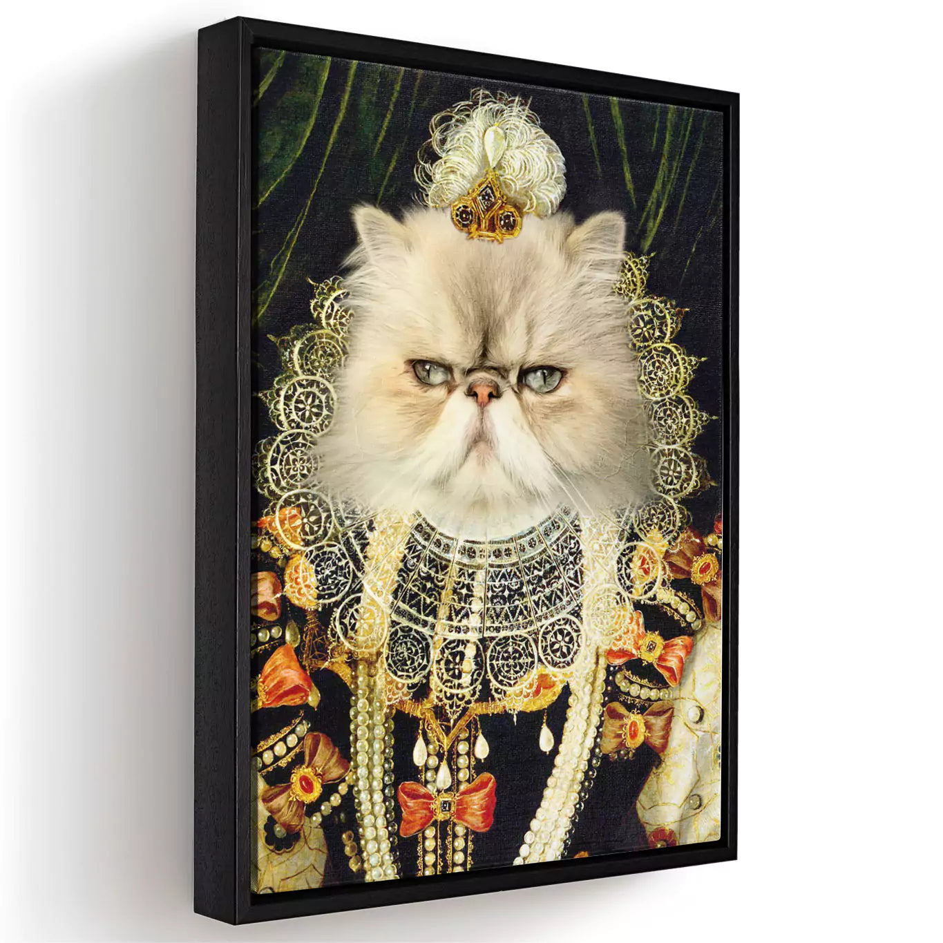 Queen Pops - Custom Vintage Pet Portrait - Lola & Pops