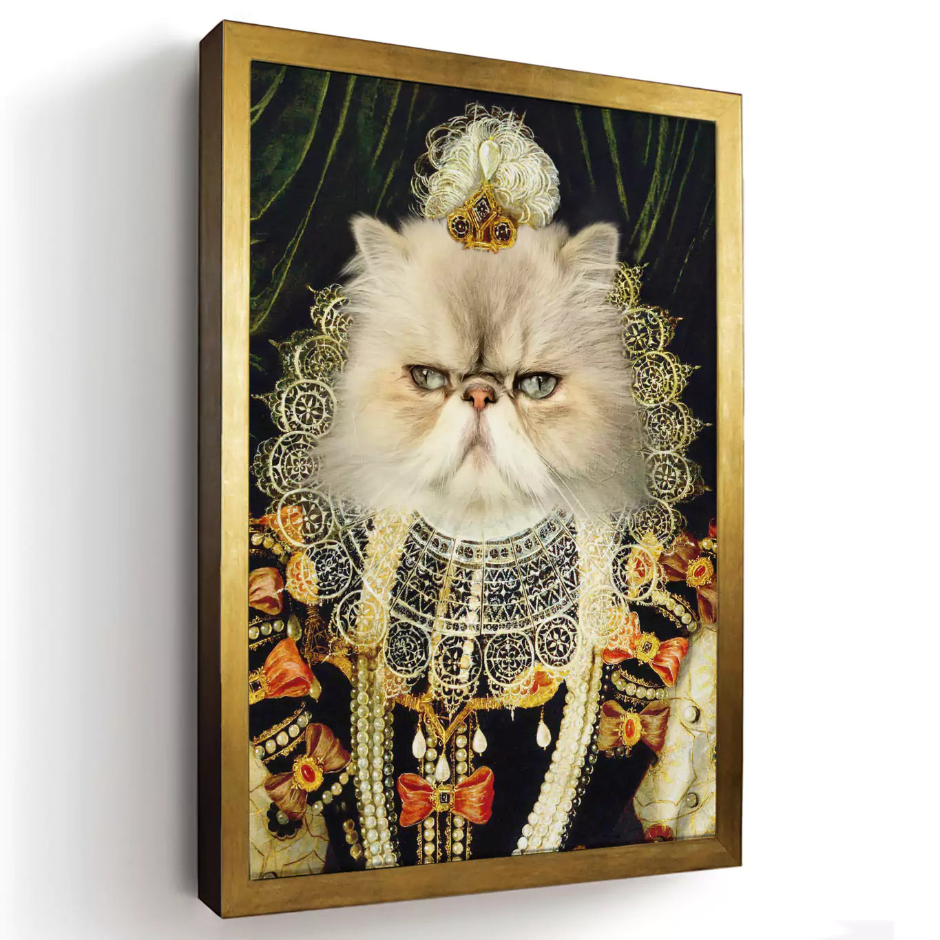 Queen Pops - Custom Vintage Pet Portrait - Lola & Pops
