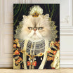 renaissance pet portrait Queen Elizabeth I personalised dog or cat portrait.