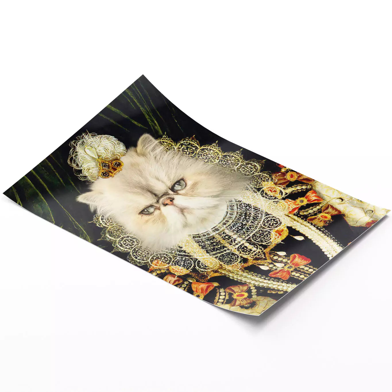Queen Pops - Custom Vintage Pet Portrait - Lola & Pops
