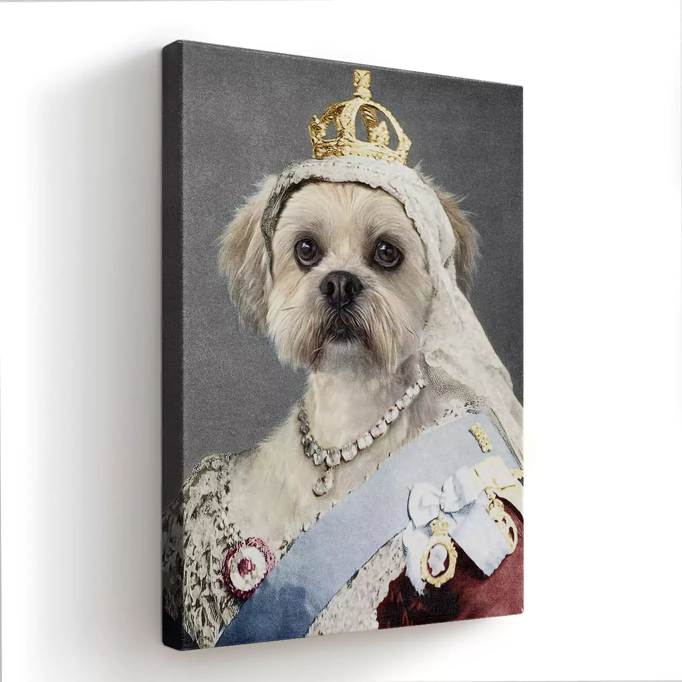 The Queen - Custom Vintage Pet Portrait - Lola & Pops