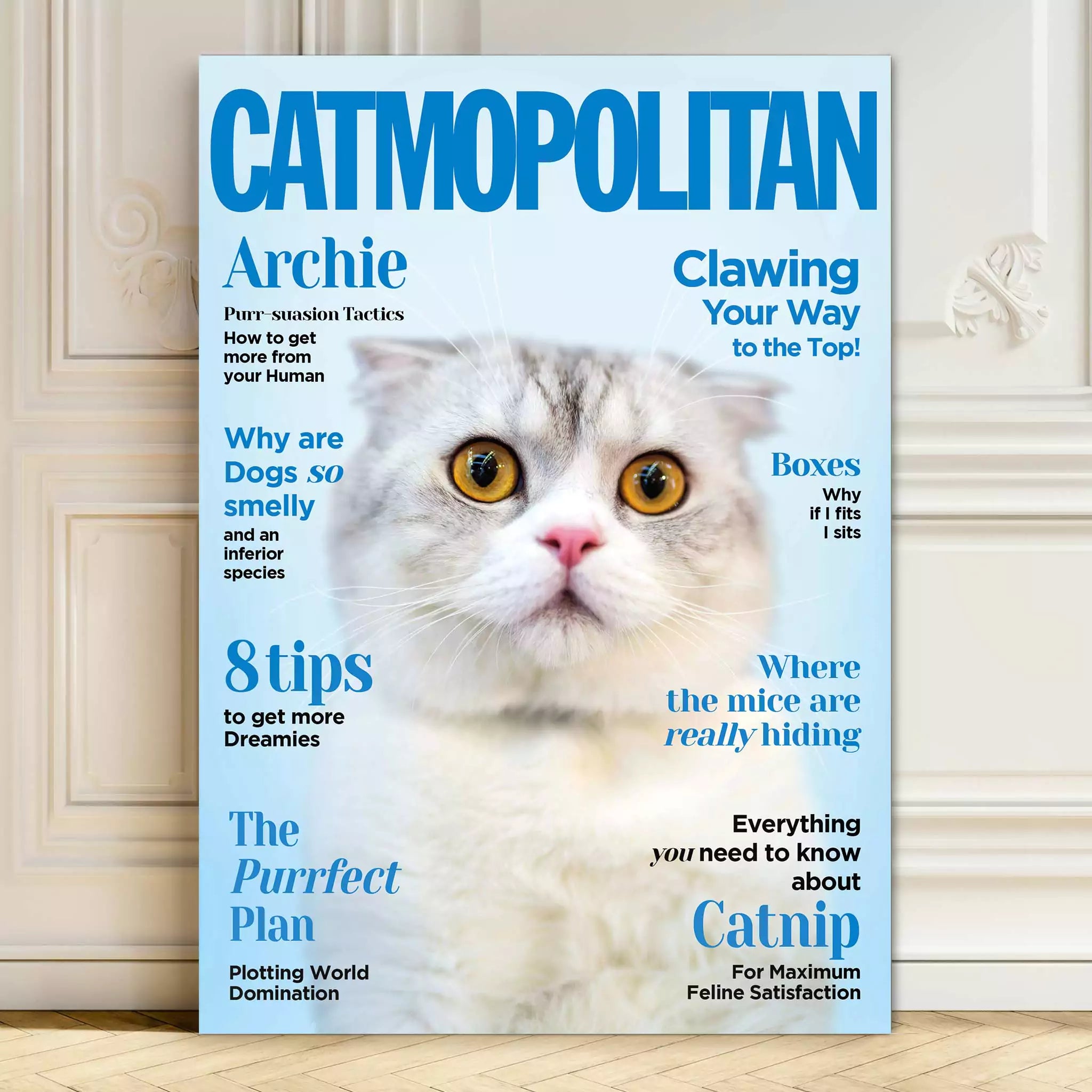 catmopolitan print, cat cosmopolitan, catmopolitan cover pet portrait