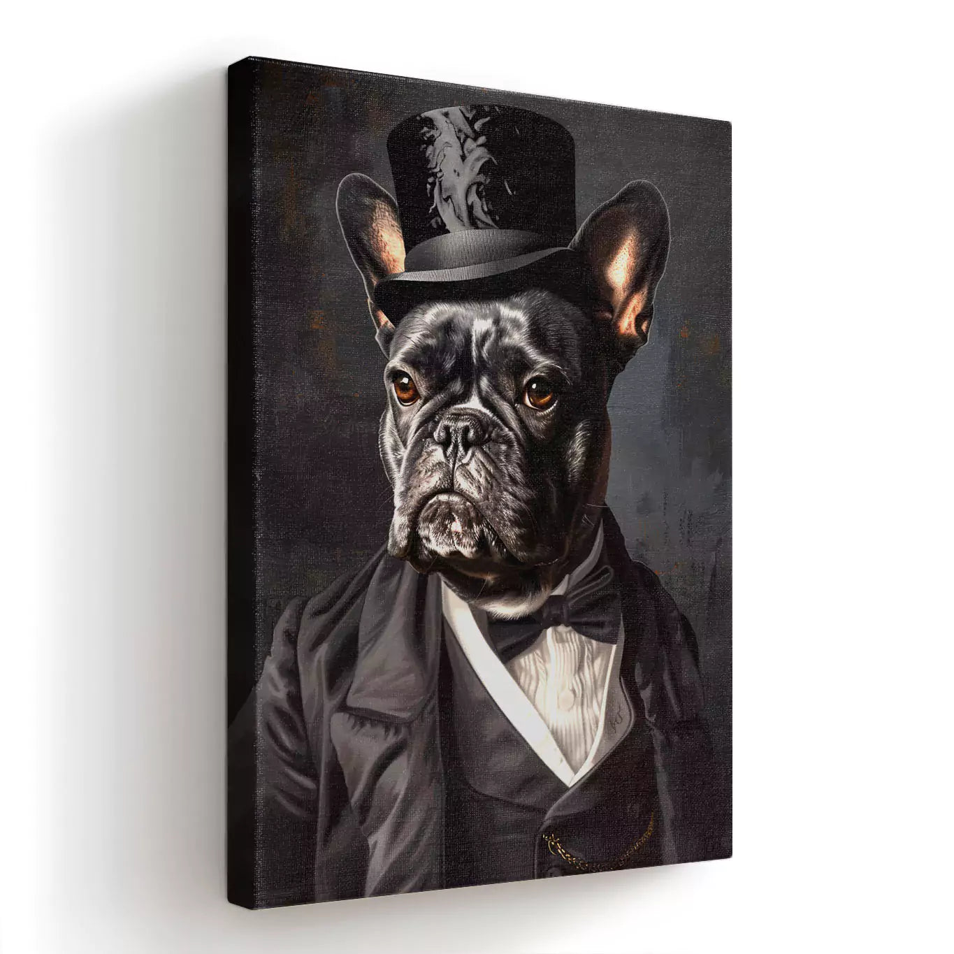 churchill dog portrait canvas