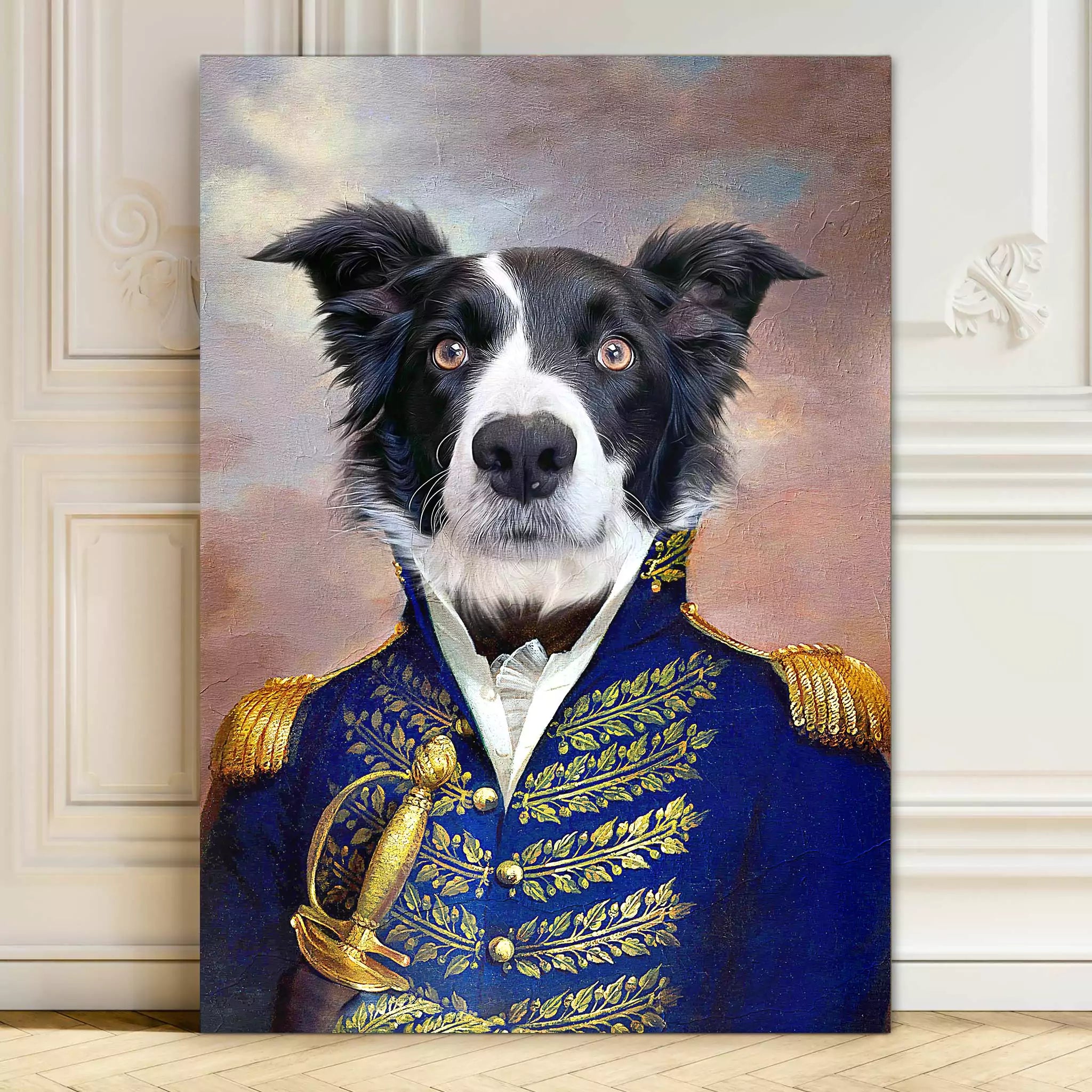 general dog portrait, admiral dog print, custom dog portrait, dogs potrait, dog portrait art