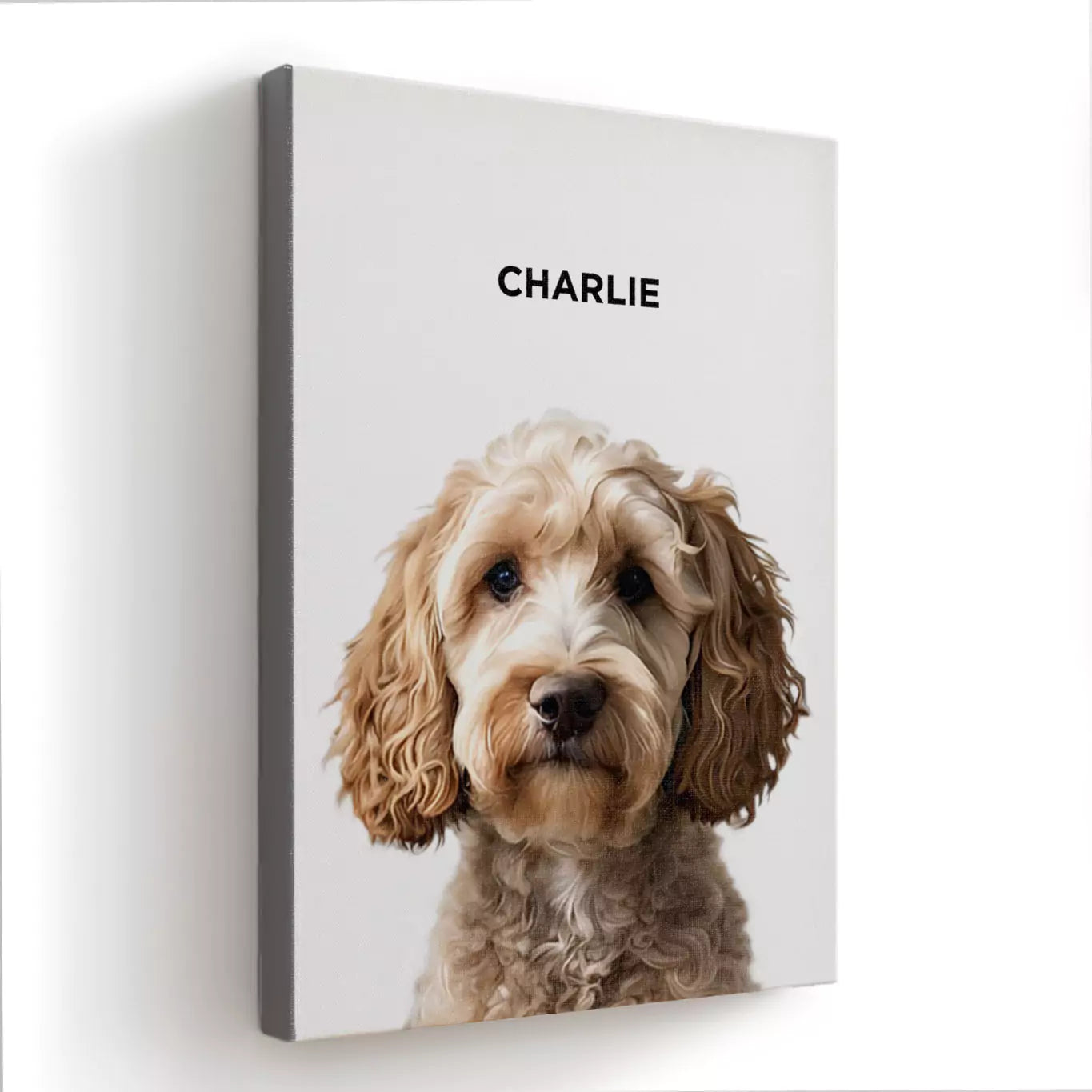 modern pet portrait canvas