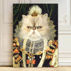 renaissance pet portrait Queen Elizabeth I personalised dog or cat portrait. 